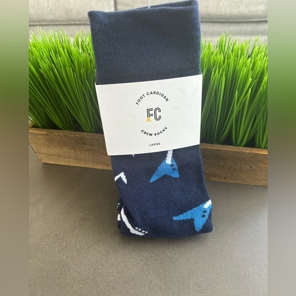 foot cardigan Other - Foot Cardigan Crew Socks| Guitar Print Size Large NWT